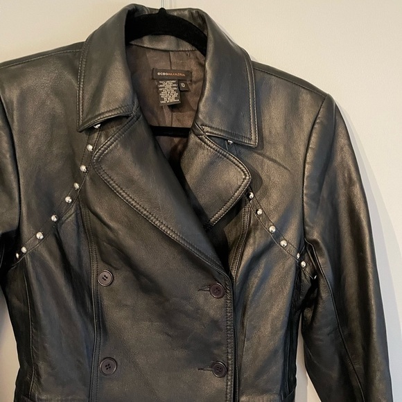 BCBGMAXAZRIA Leather Studded Moto Jacket - Picture 2 of 10